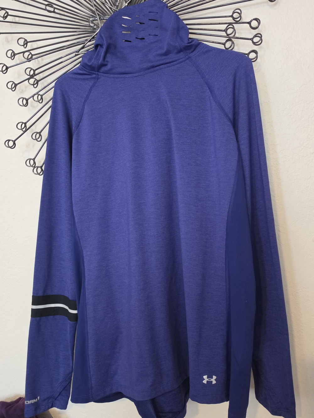 Under Armour Long Sleeve Hooded Tee in Deep Purple STORM1
